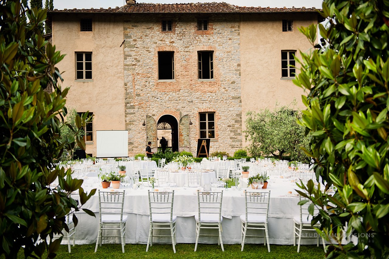Alfresco Wedding Reception - Tuscany