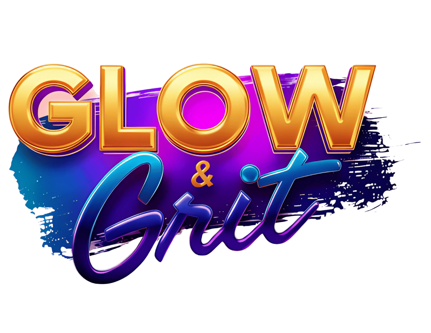 Glow & Grit log, digital art and clipart shop for planners, stationery, and creative designs.