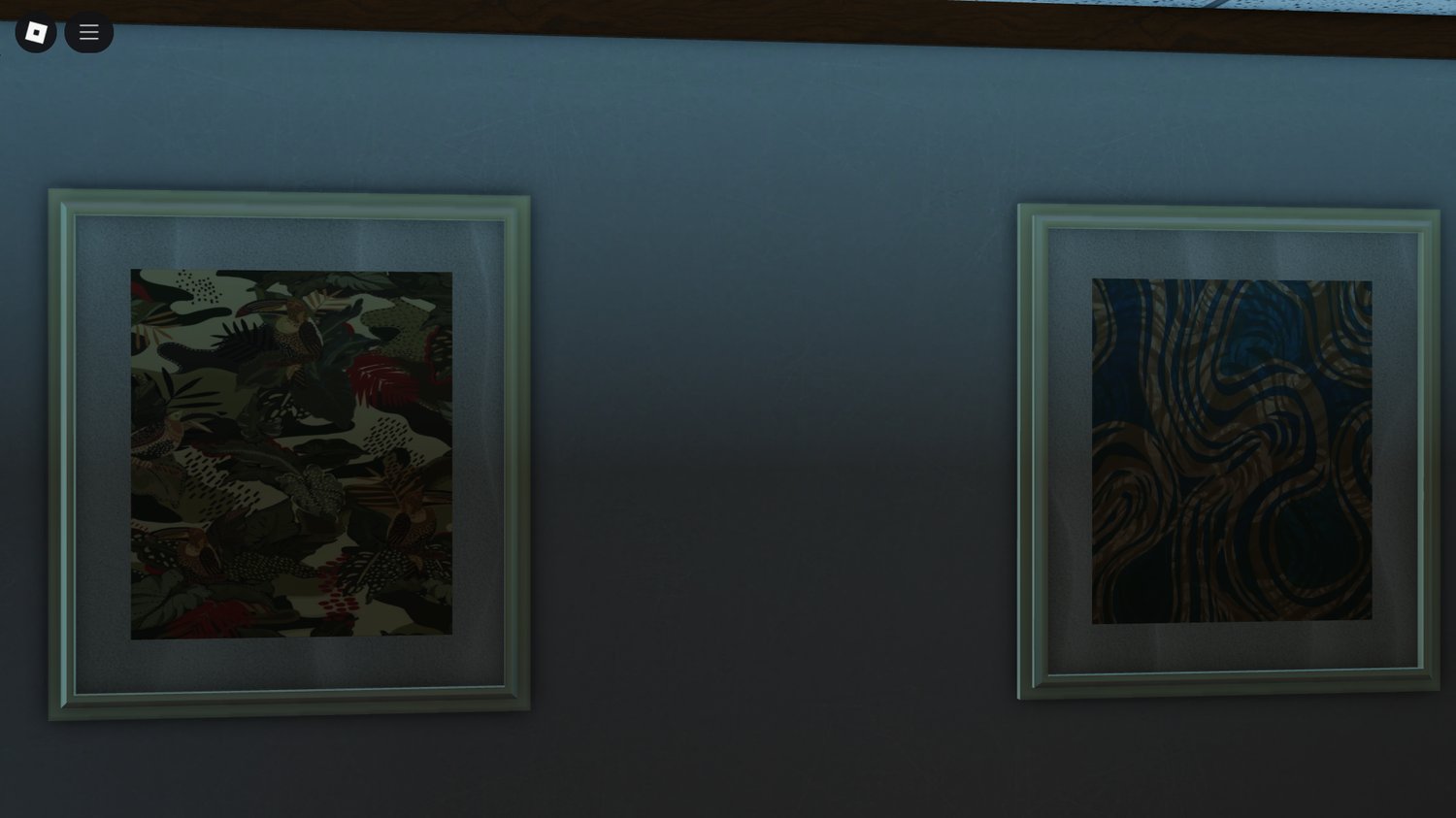Wide shot showing all décor items in the office