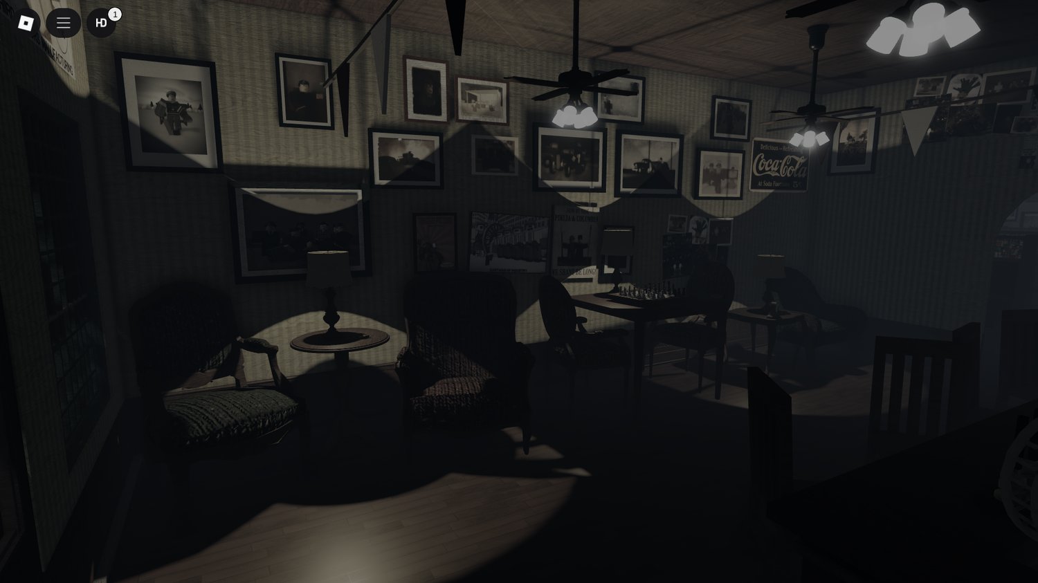 Upstairs private meeting room interior