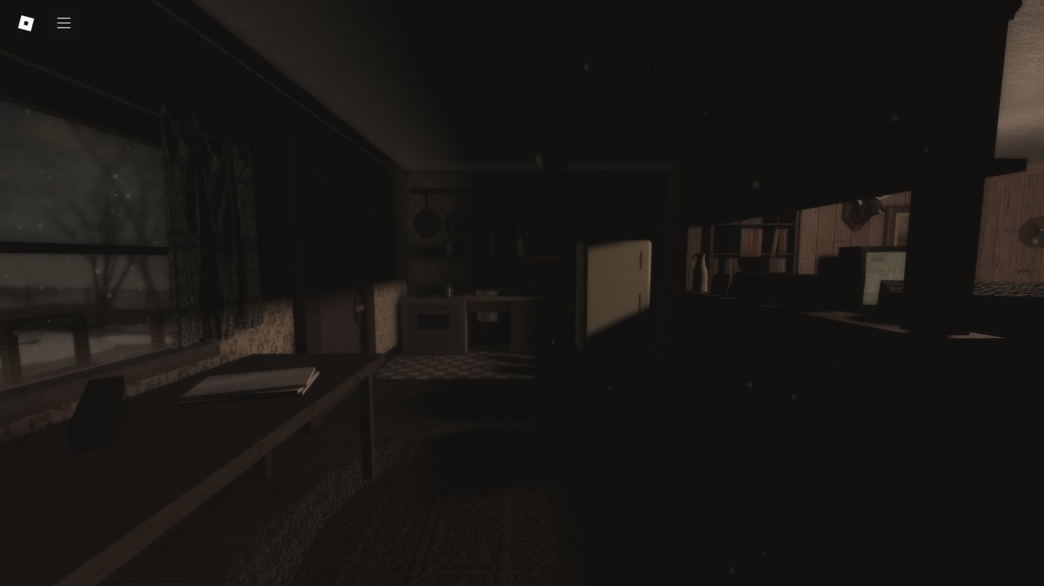 Basement door with scripted access and mysterious table