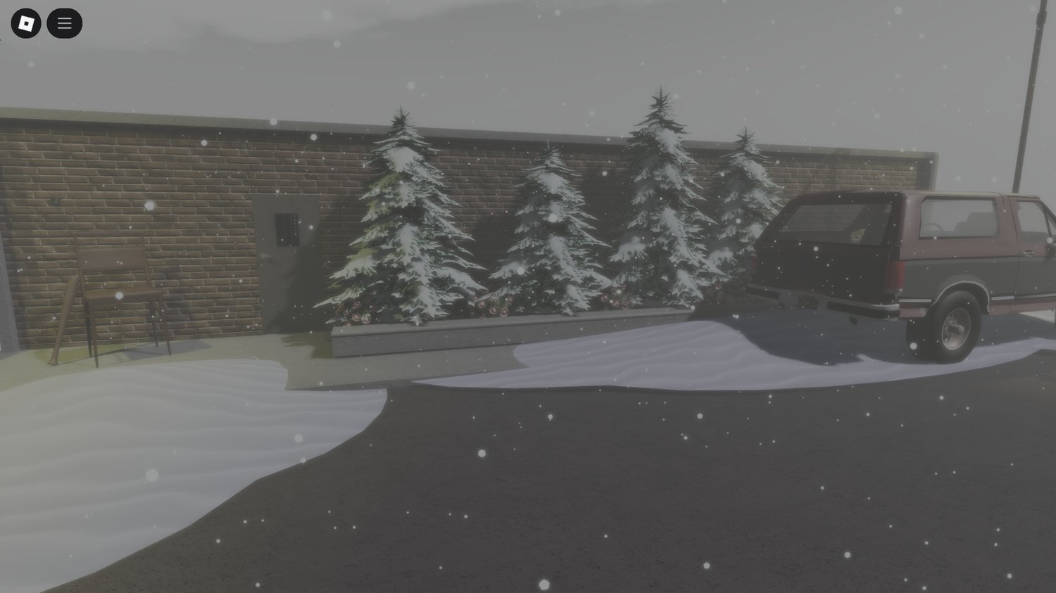 Exterior of Downtown Boston vintage building with snow