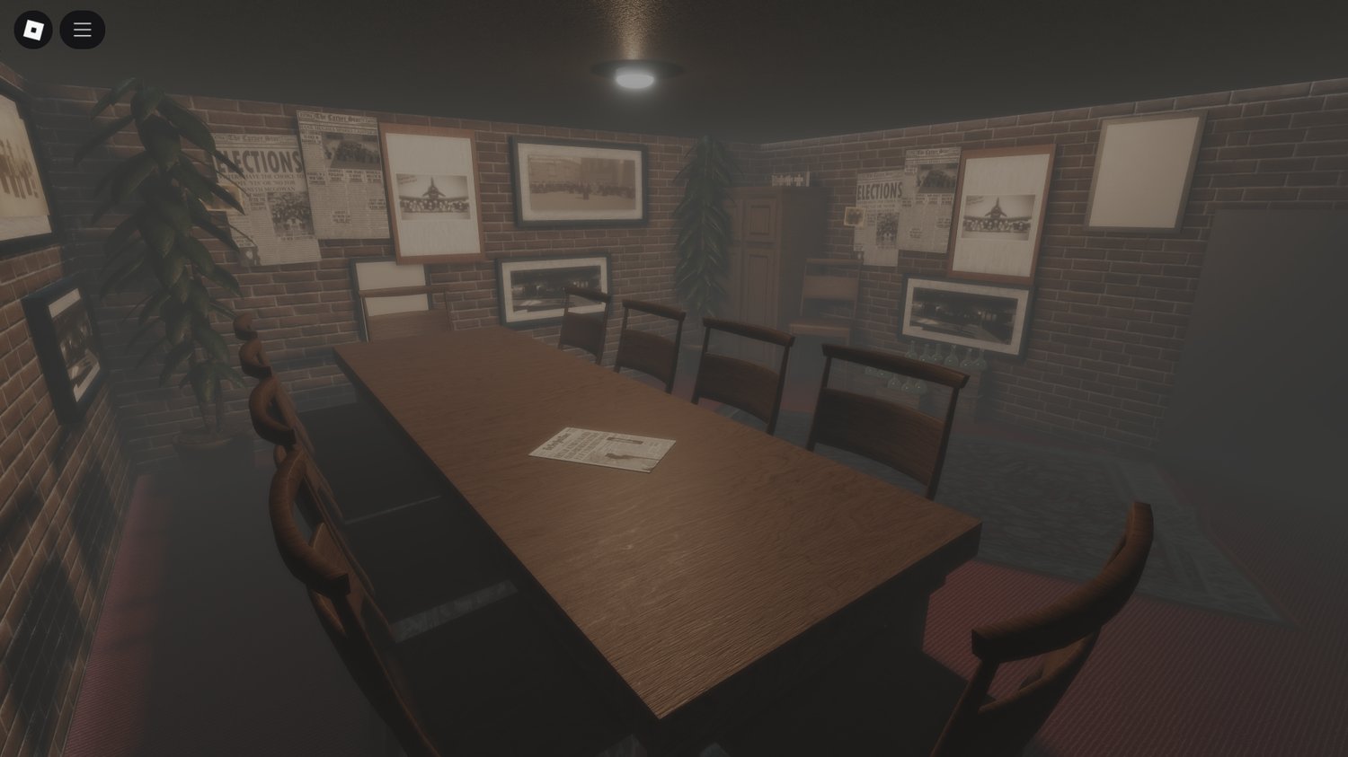 Detailed furniture and décor inside the building