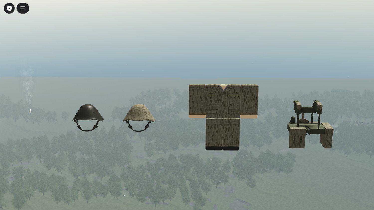 Dense forest paths and open training fields
