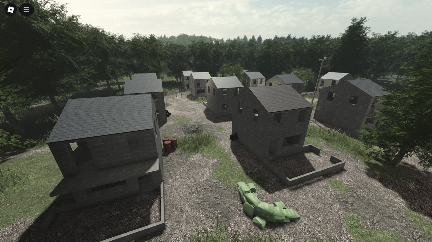Teams practicing exercises with uniforms in the map