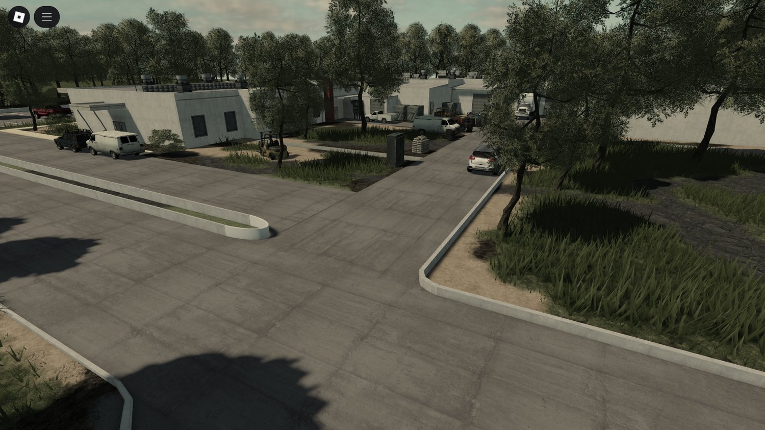 Detailed garages inside the base