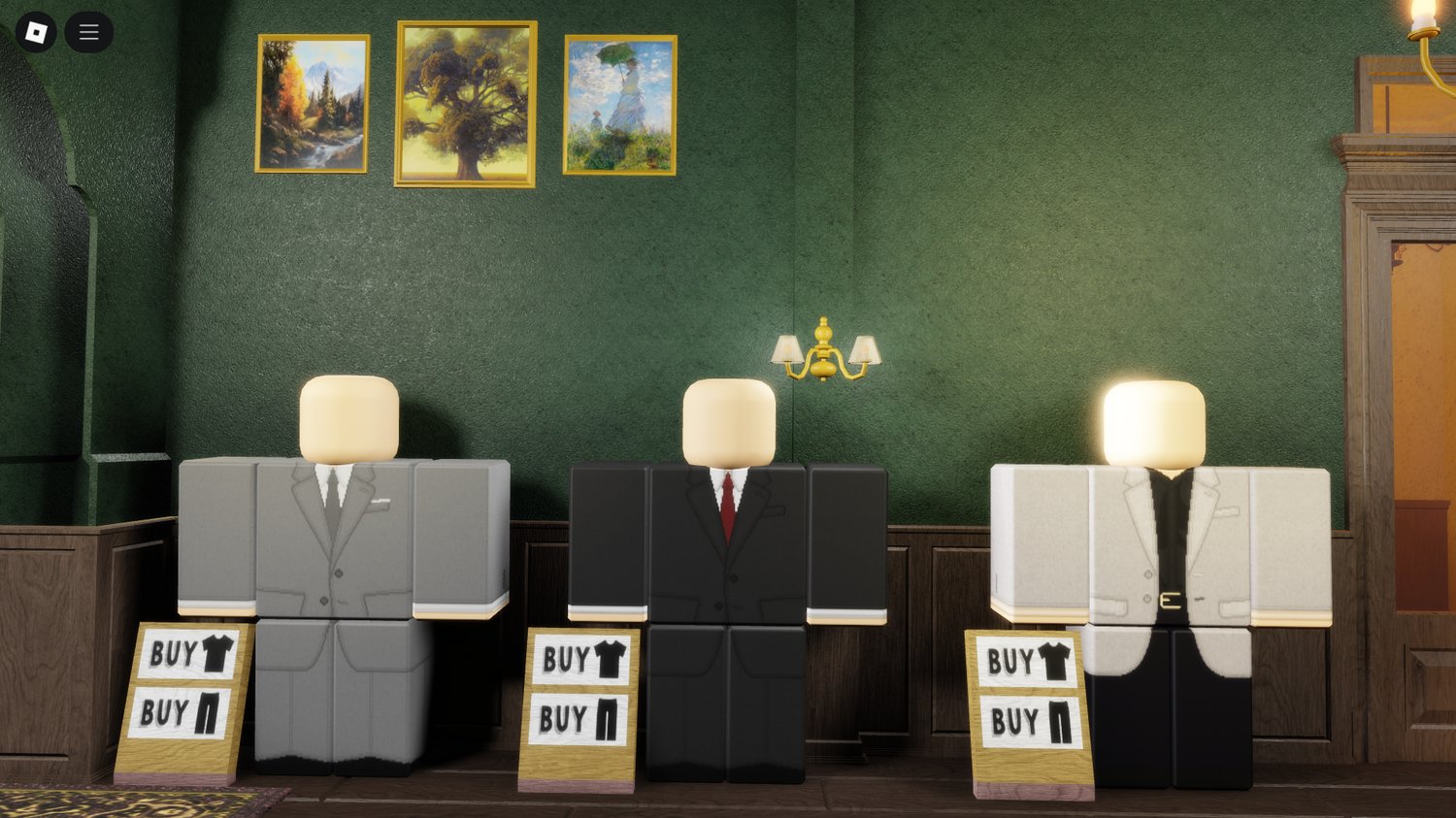 Customizable suit display racks in homestore