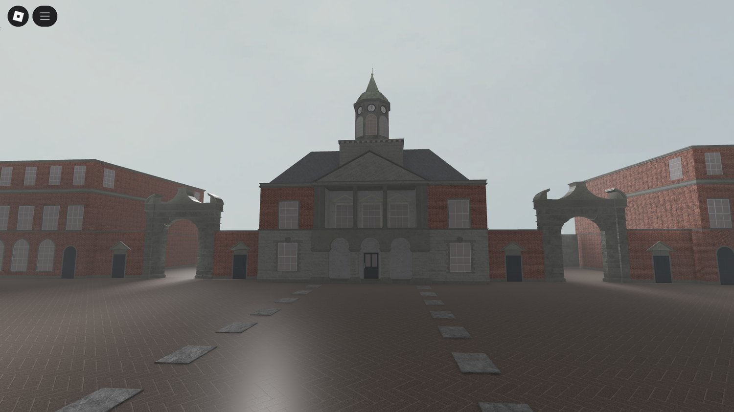 Interior of Roblox Dublin Castle with podium