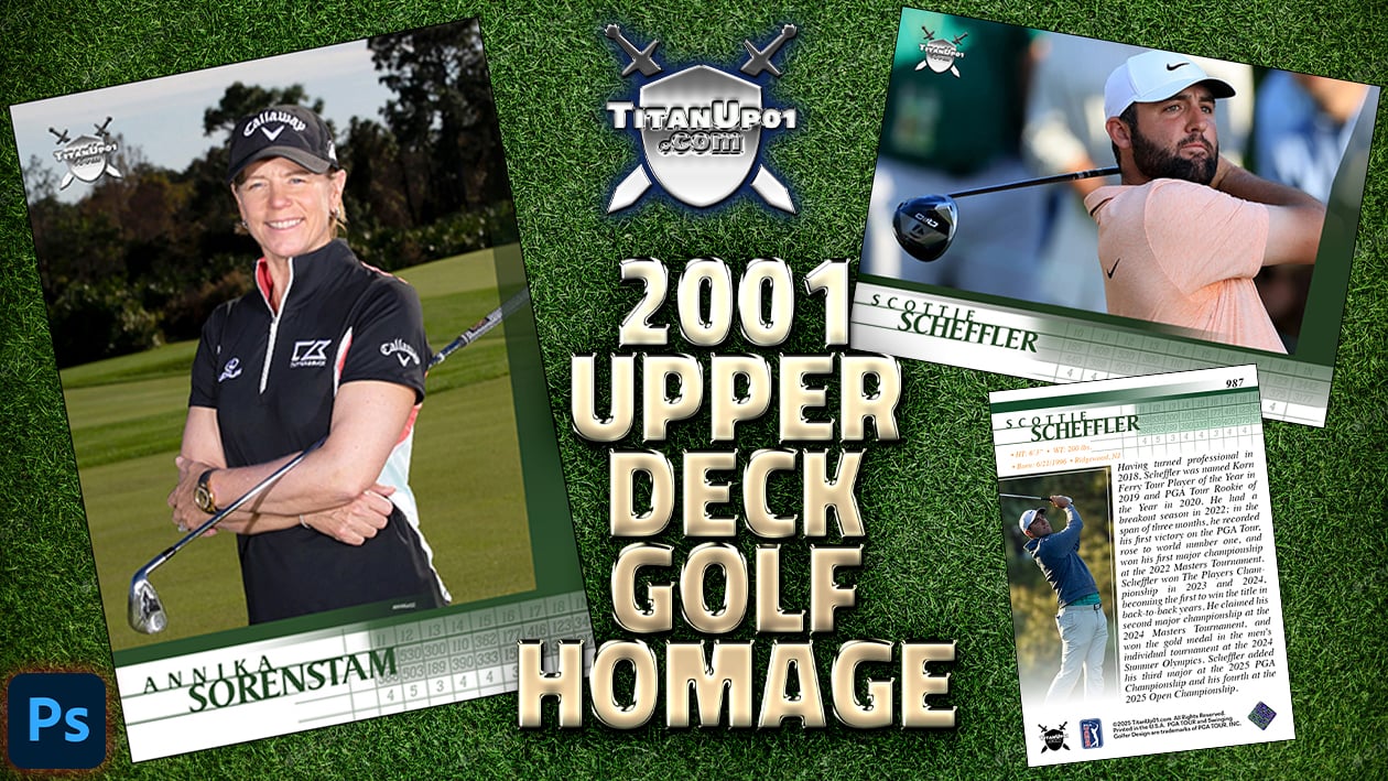 2001 Upper Deck Golf Homage Photoshop PSD Templates