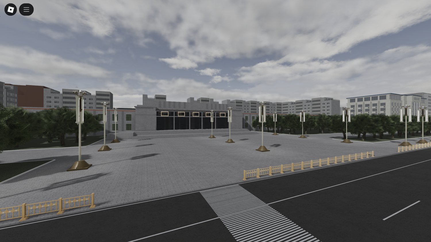 Immersive Roblox roleplay scenario in Tiananmen Square