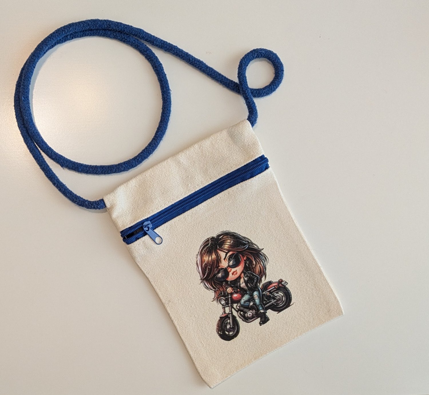 Wild Lilac Moto Zip & Grip - lanyard style compact pouch for carrying your essentials, great for riding and everyday adventures too