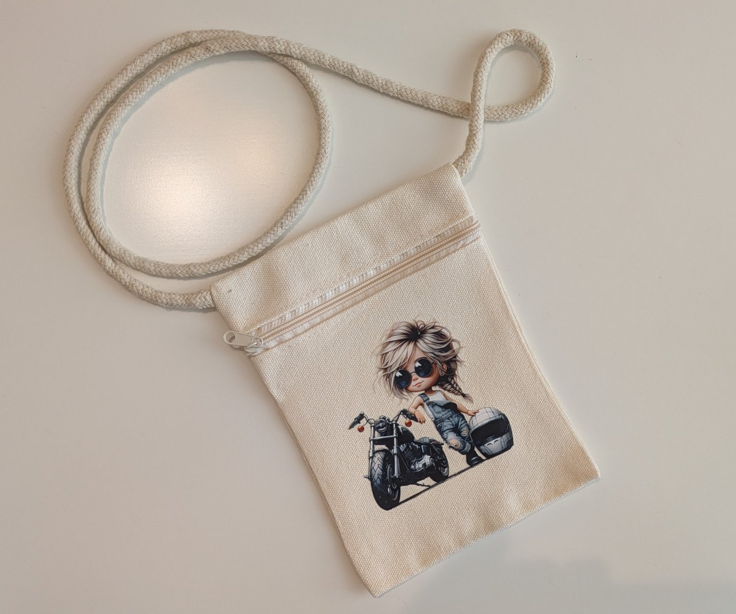 Wild Lilac Moto Zip & Grip - lanyard style compact pouch for carrying your essentials, great for riding and everyday adventures too