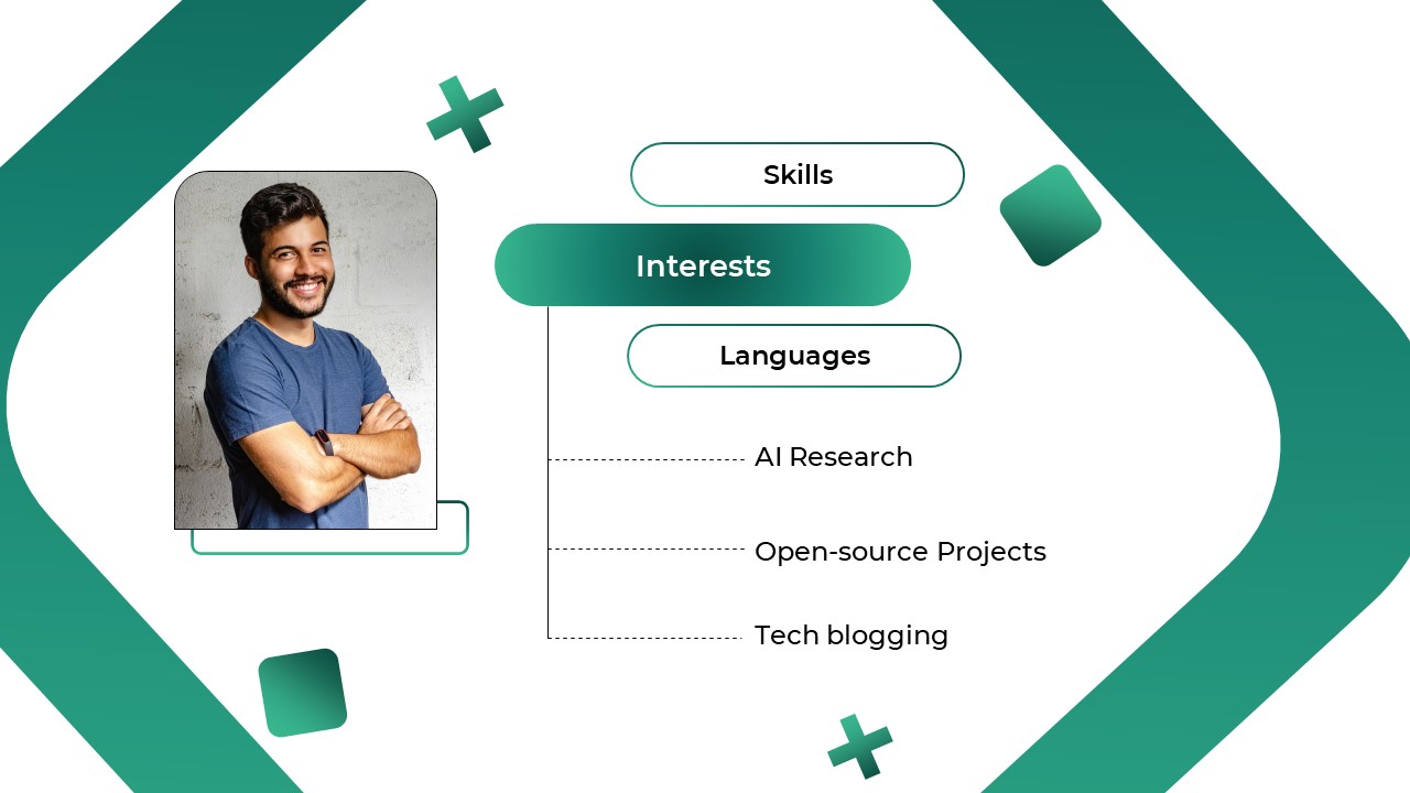 Morph CV template 01 — Sea Turquoise — editable PowerPoint resume