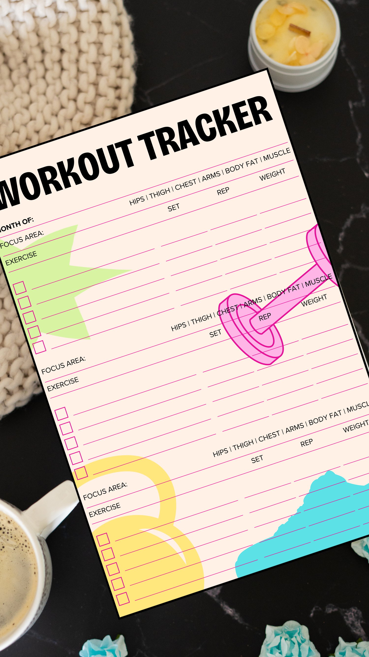 Master Your Moves: Workout Tracker Printable Planner - Payhip