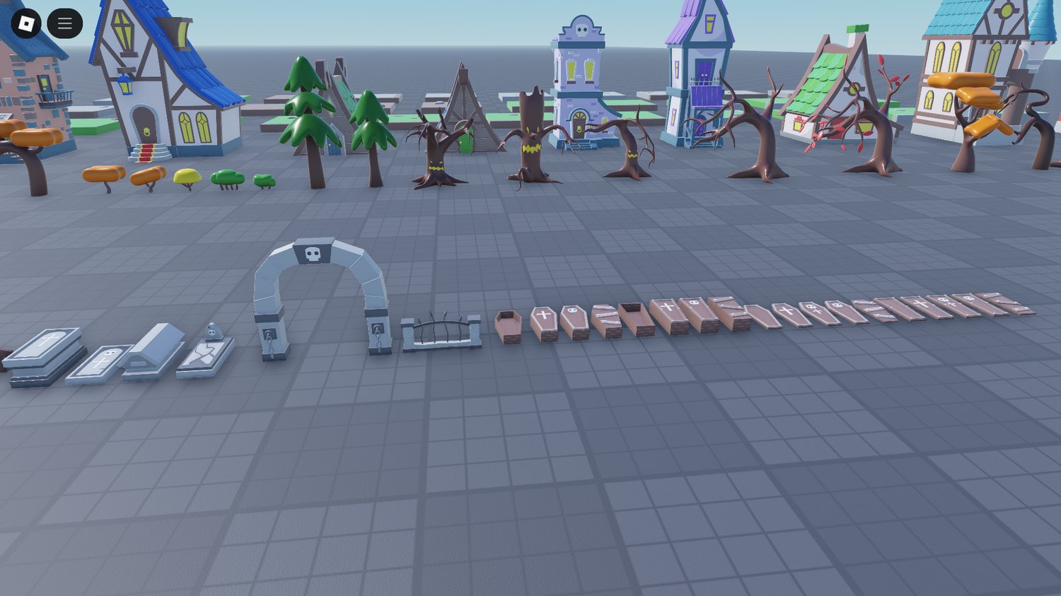 Cozy Halloween Roblox pumpkins and lanterns