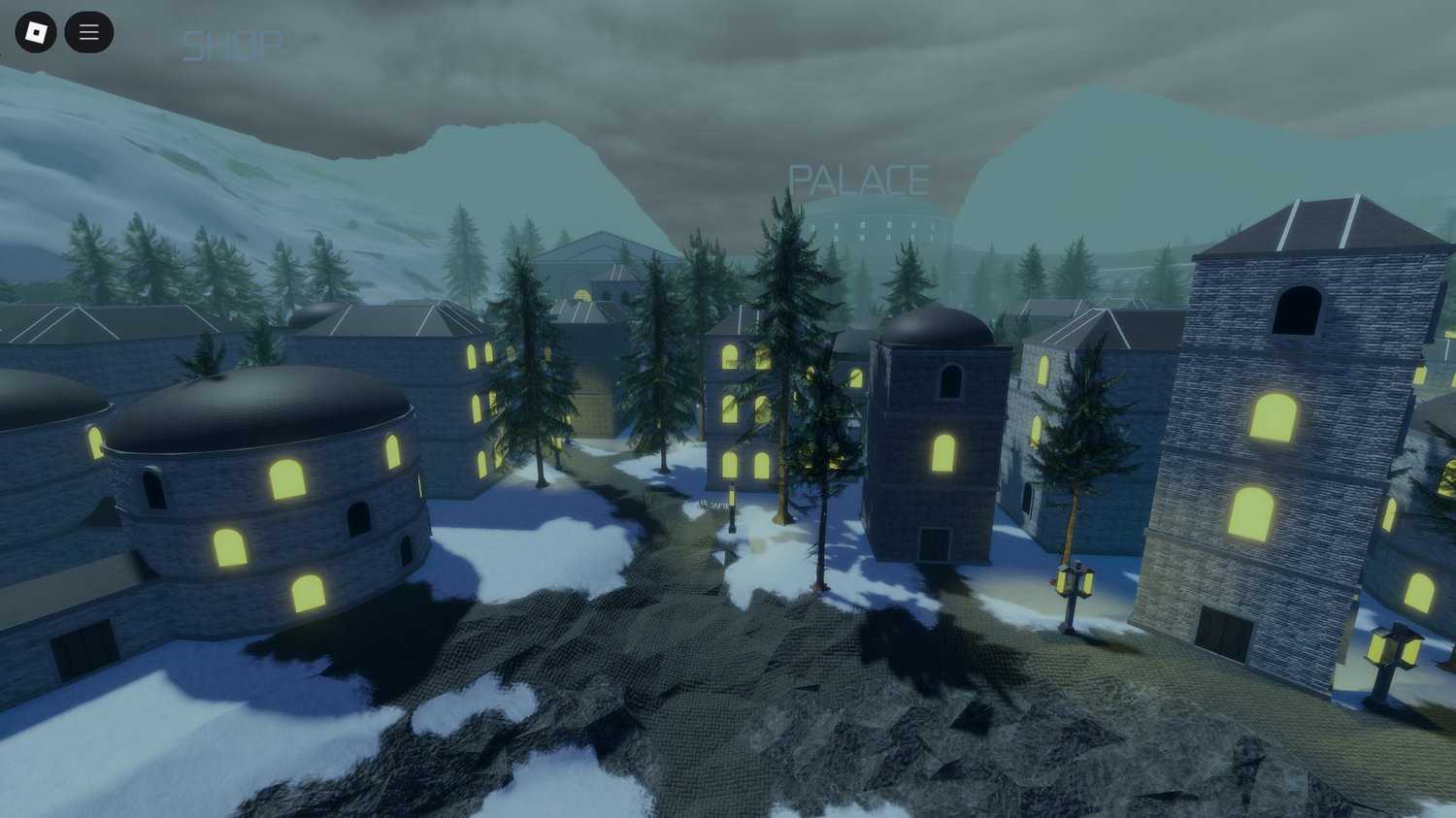 Palace building interior for roleplay in Roblox