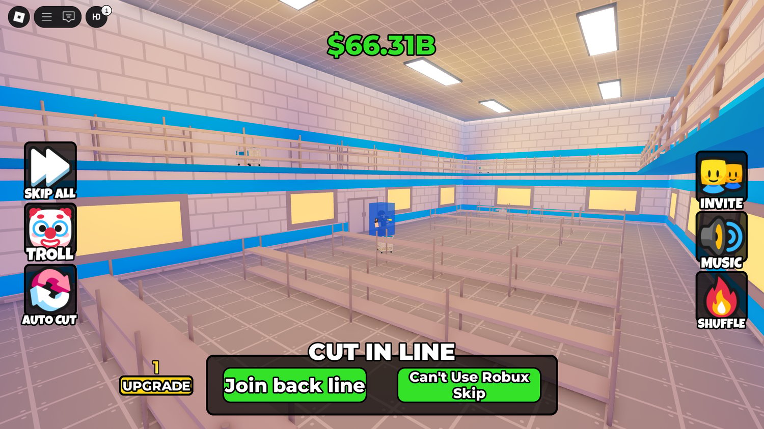Realistic supermarket build in Roblox