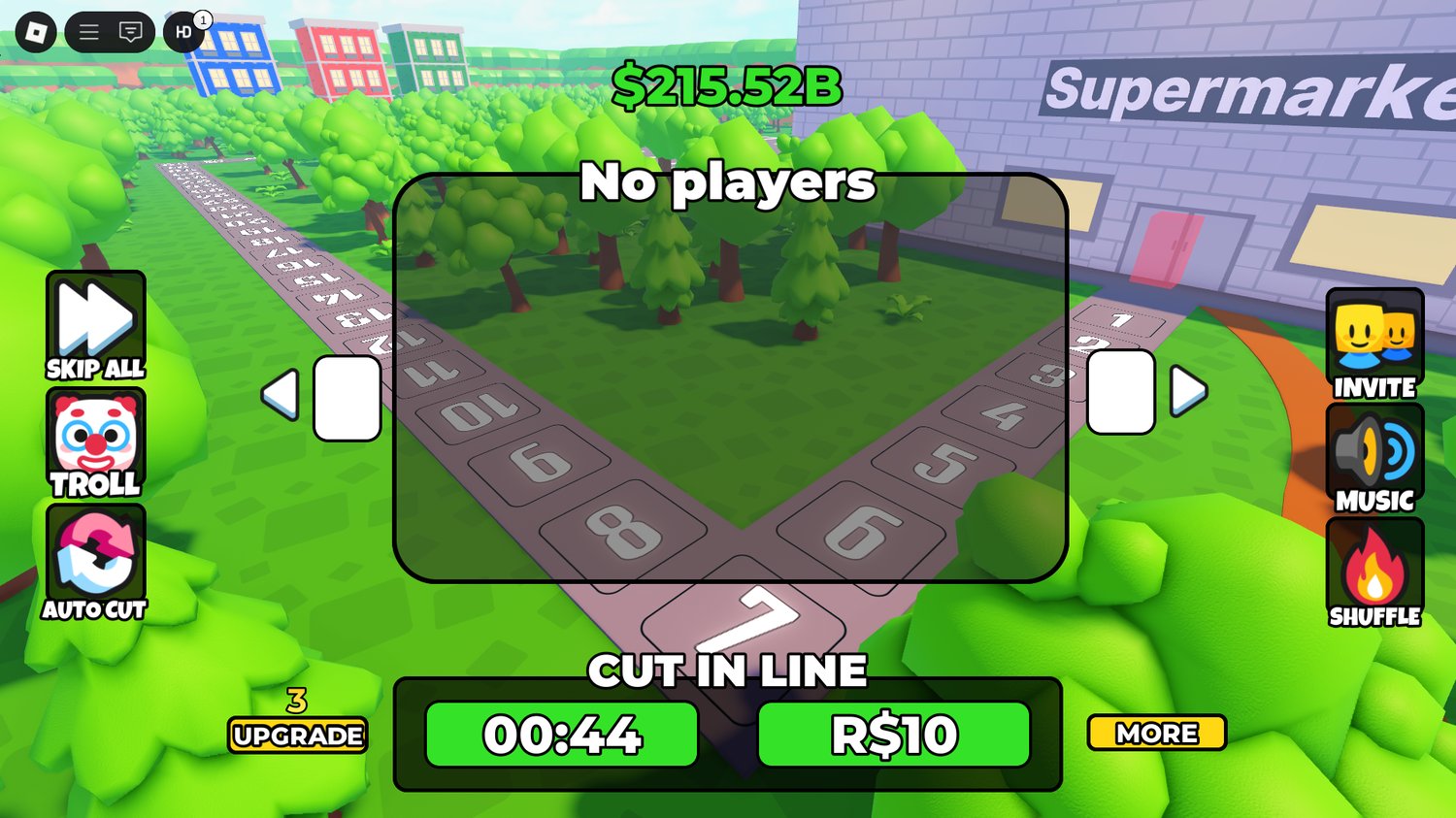 Line system in Roblox simulator