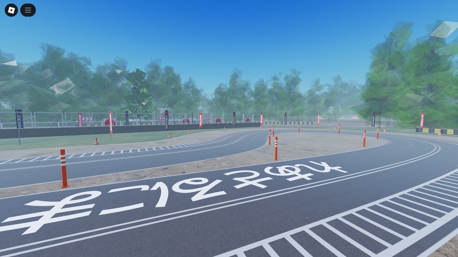Technical corners and curves in Roblox drift map
