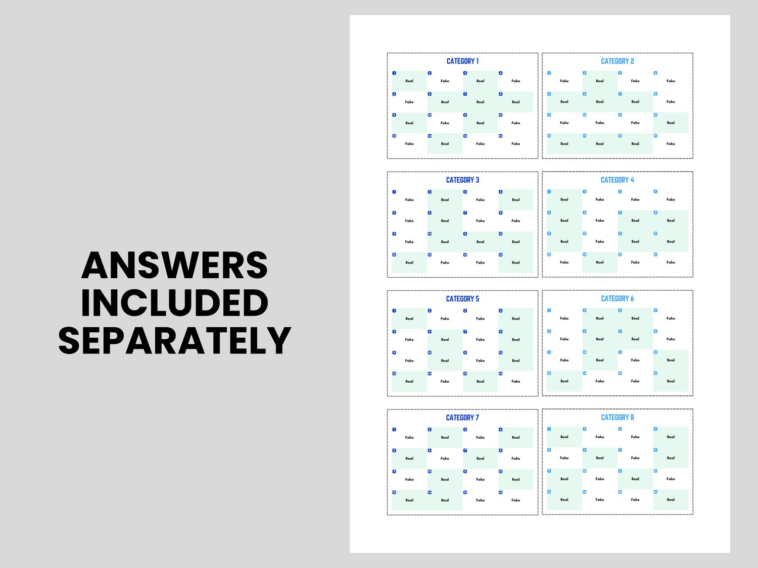 Answer Showdown – Printable Party Game