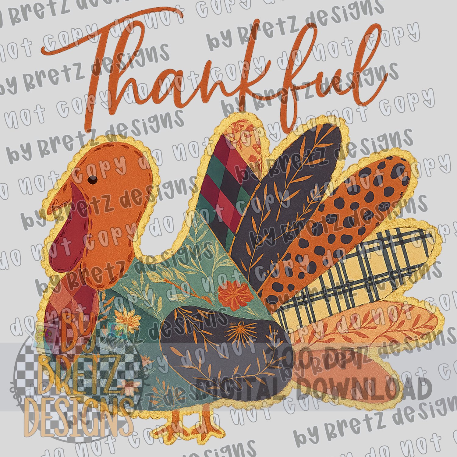 Thankful Quilted Turkey - Payhip