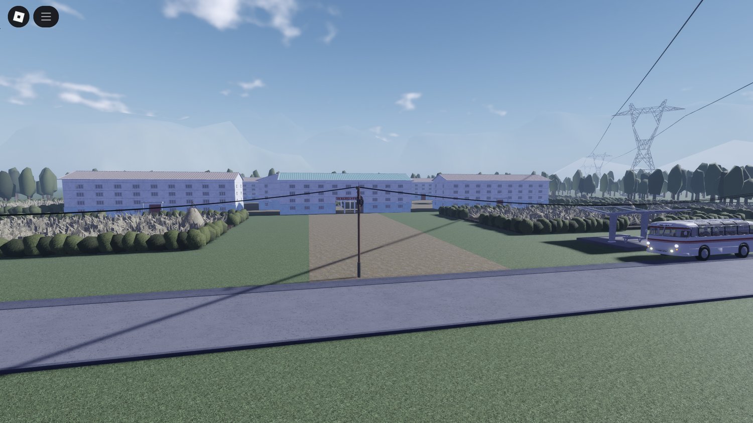 Propaganda posters in Roblox urban environment