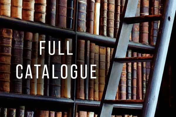 A ladder next to bookshelves filled with books and the words 