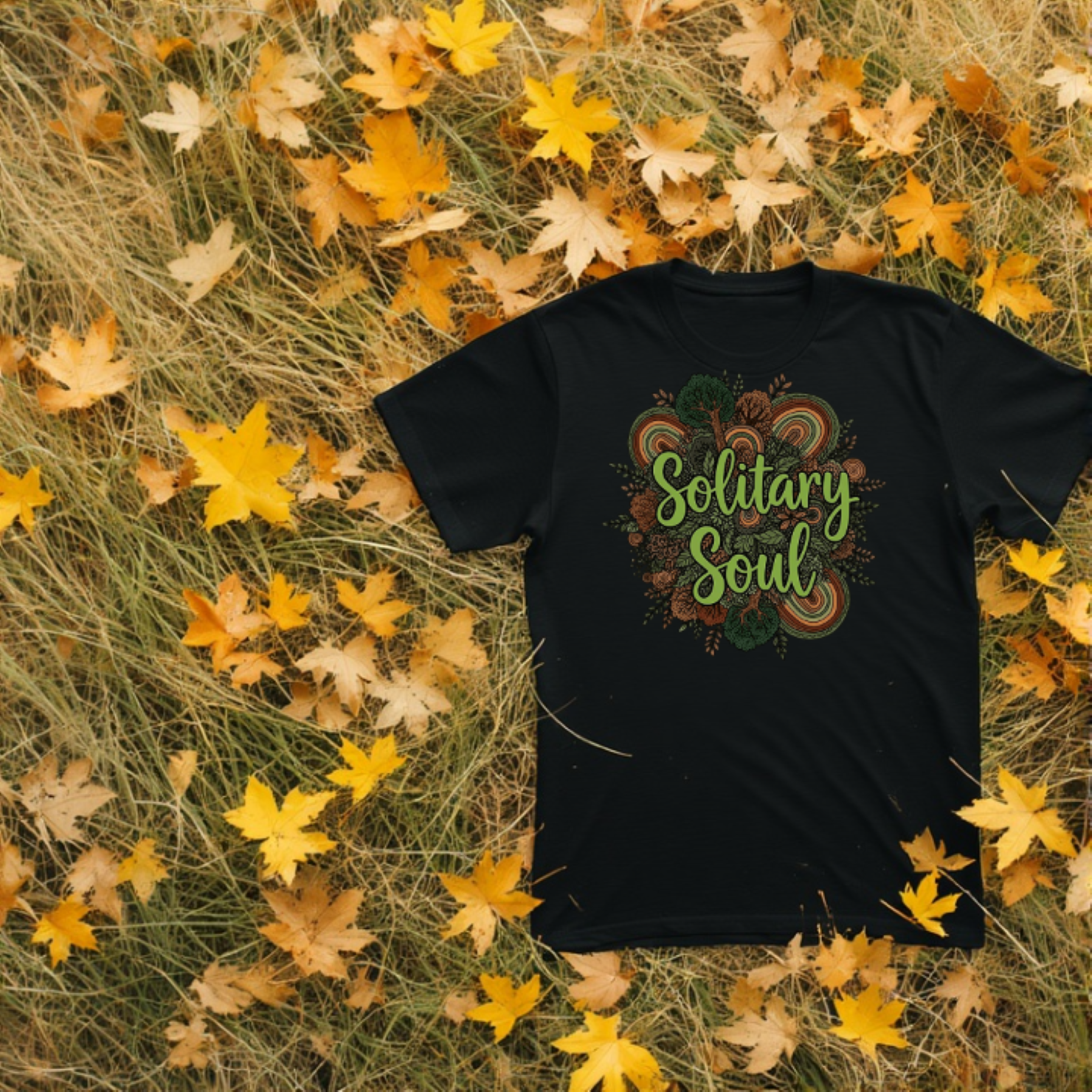 This Rainbow and forest nature design in a bright distressed texture is perfect for t-shirts, mugs, stickers, posters, and outdoor-themed graphic