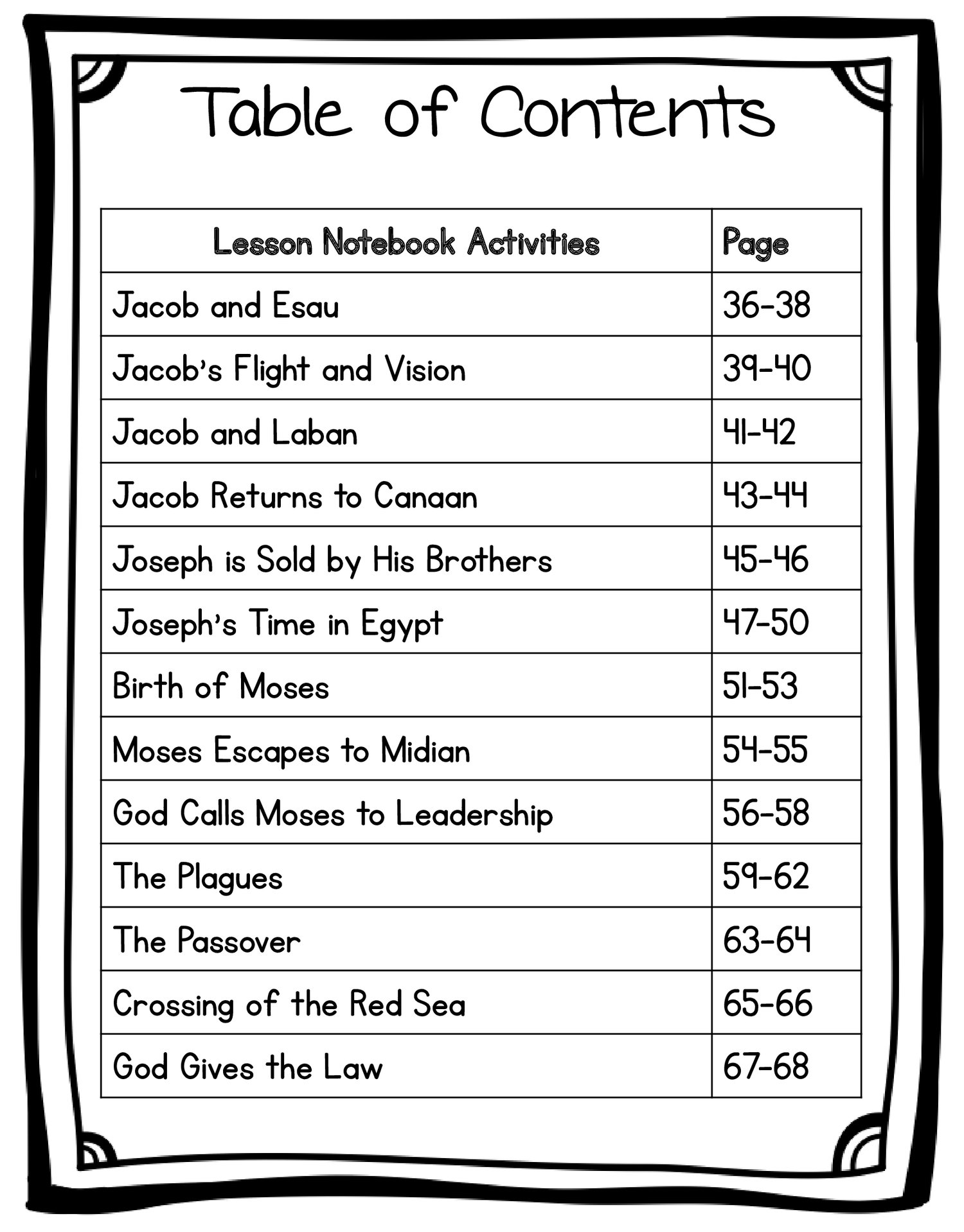 Bible Interactive Notebook: Old Testament-Creation to Moses