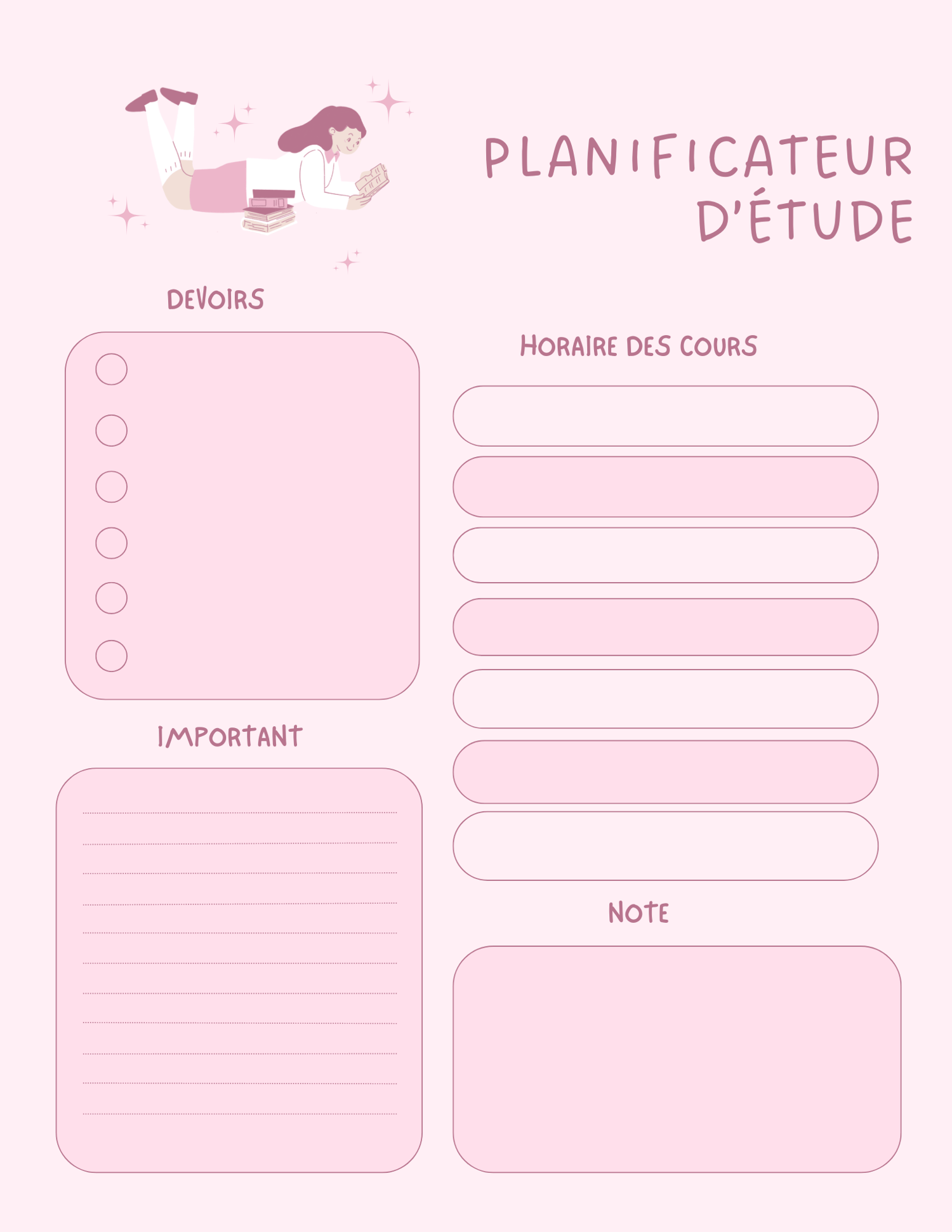 un planner efficace pour planifier toutes vos révisions
