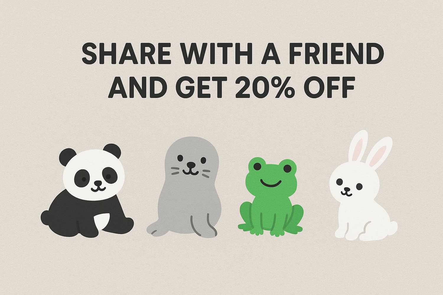 Referral, Refer a friend, shared discount, save money, promotion, 20% off