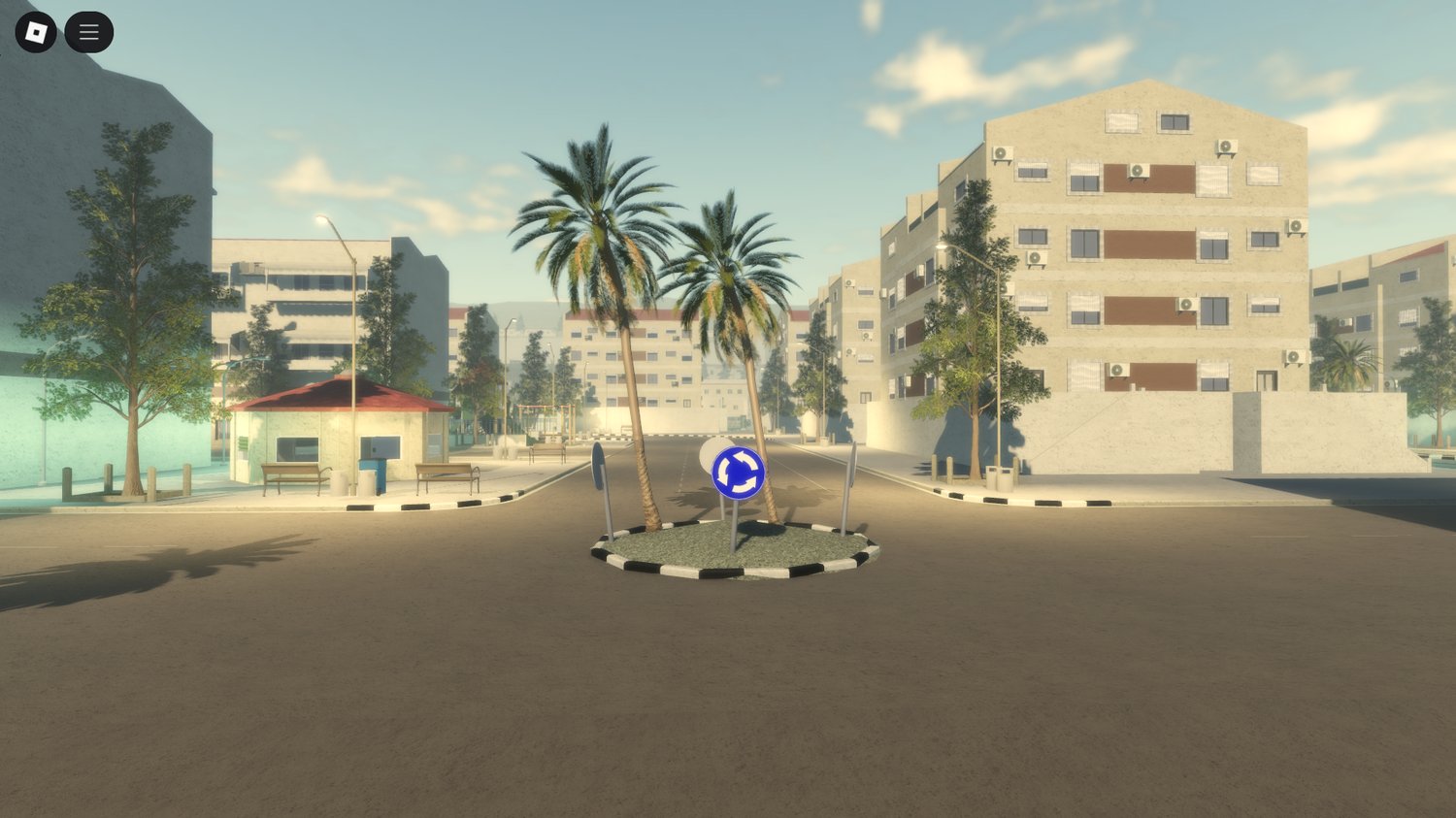 Ariel West Bank Roblox urban skyline