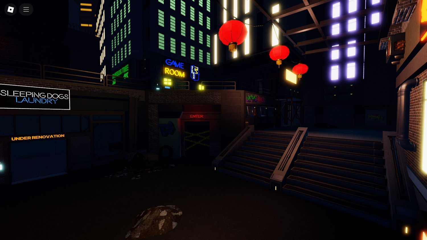 Enterable cyberpunk buildings Roblox