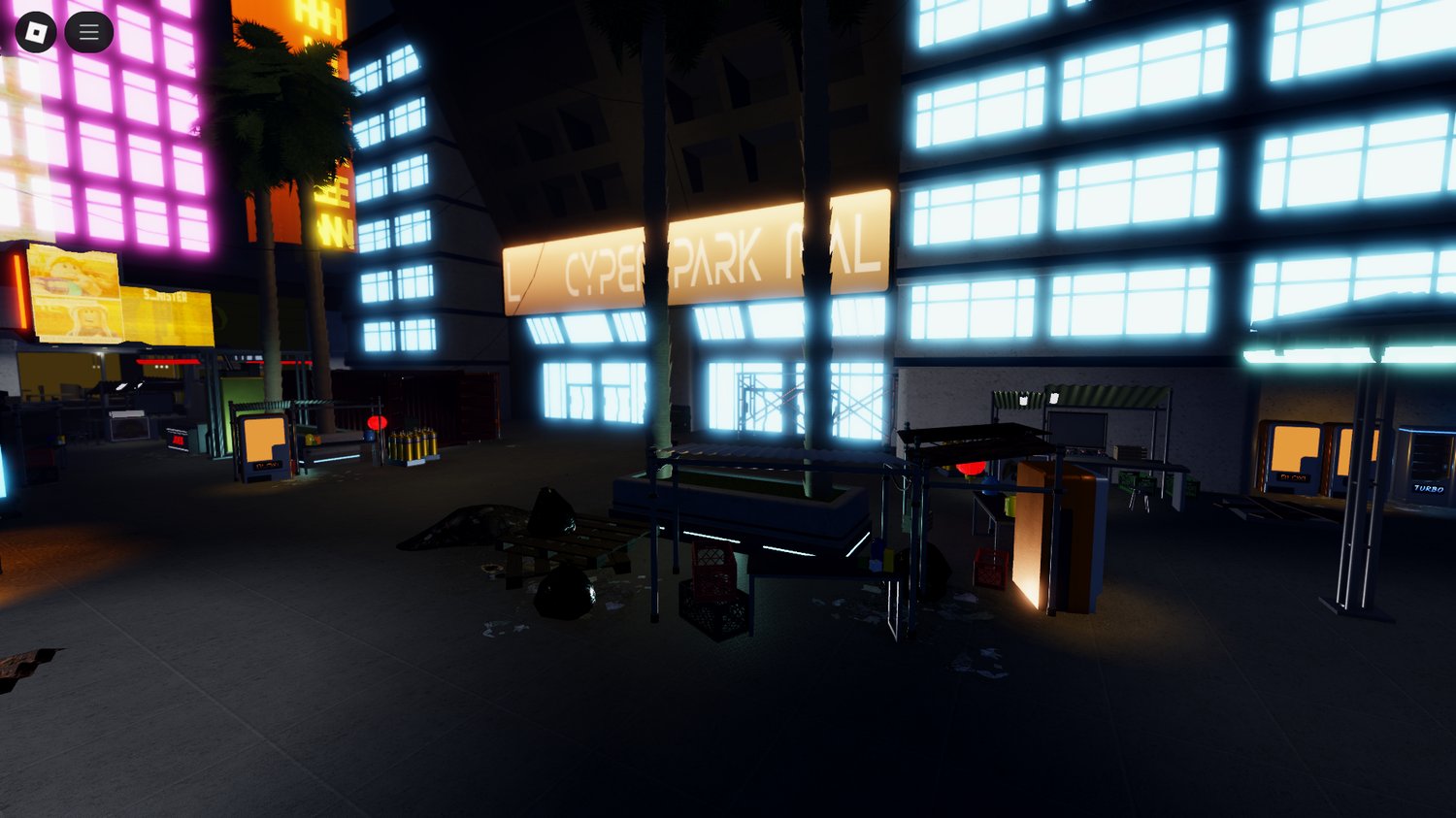 Futuristic combat in Roblox cyberpunk city