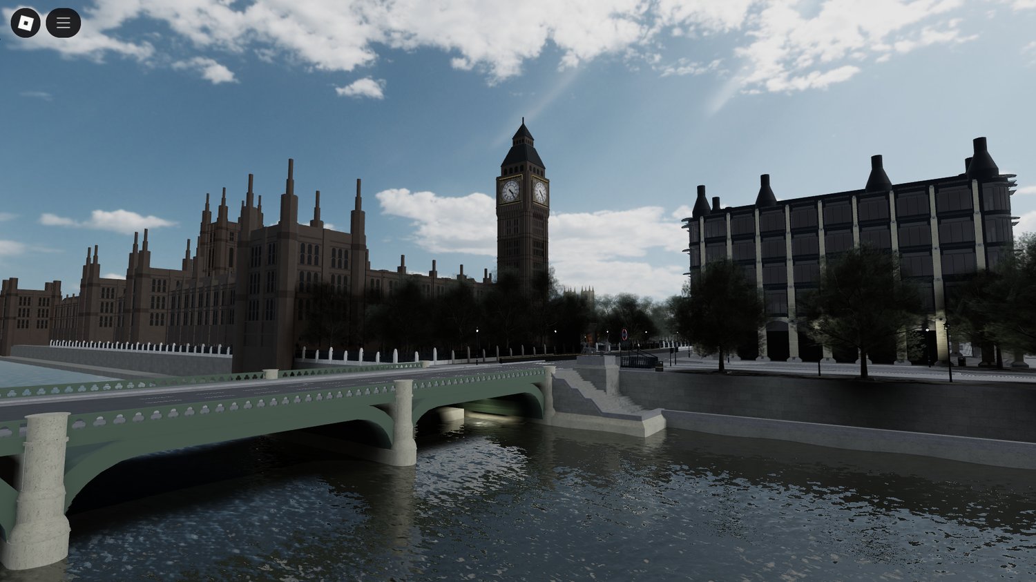 Detailed streets and intersections Roblox UK map