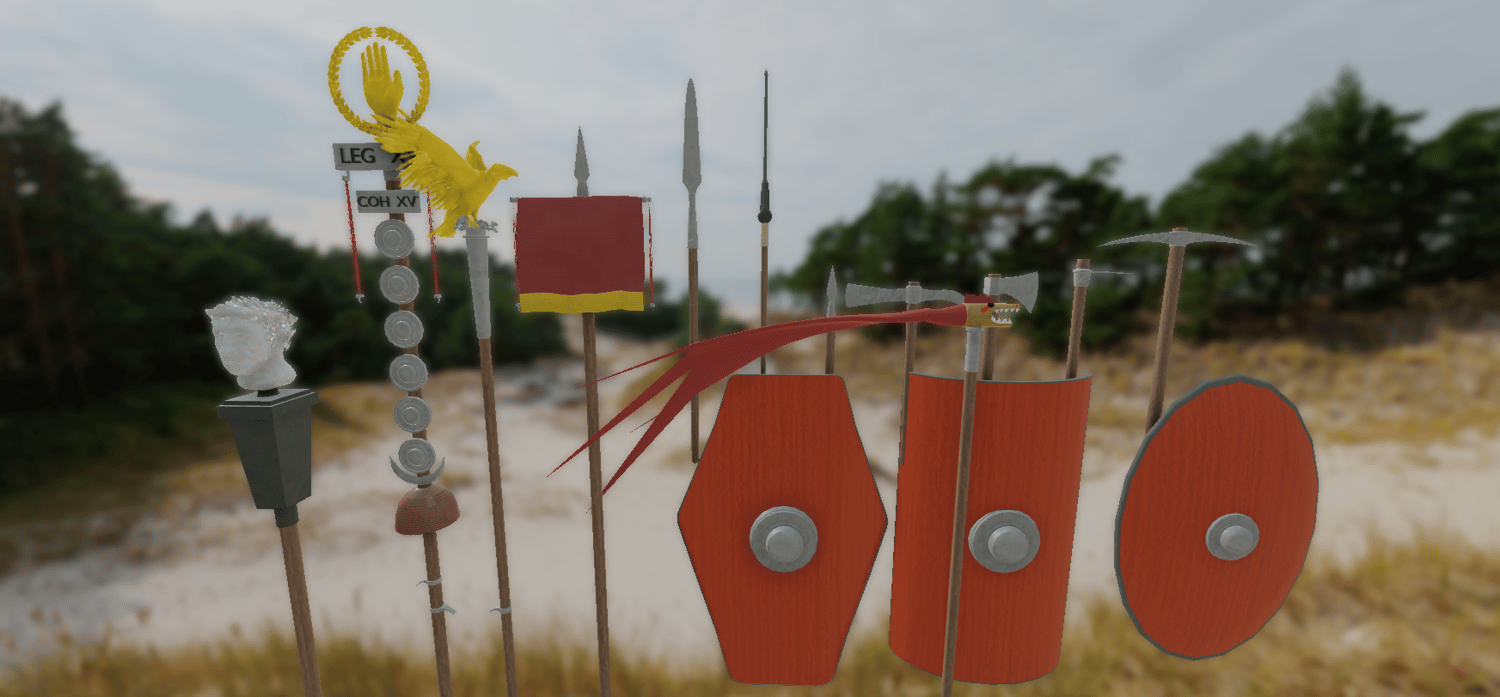 Realistic Roblox Roman Weapons & Shields Pack