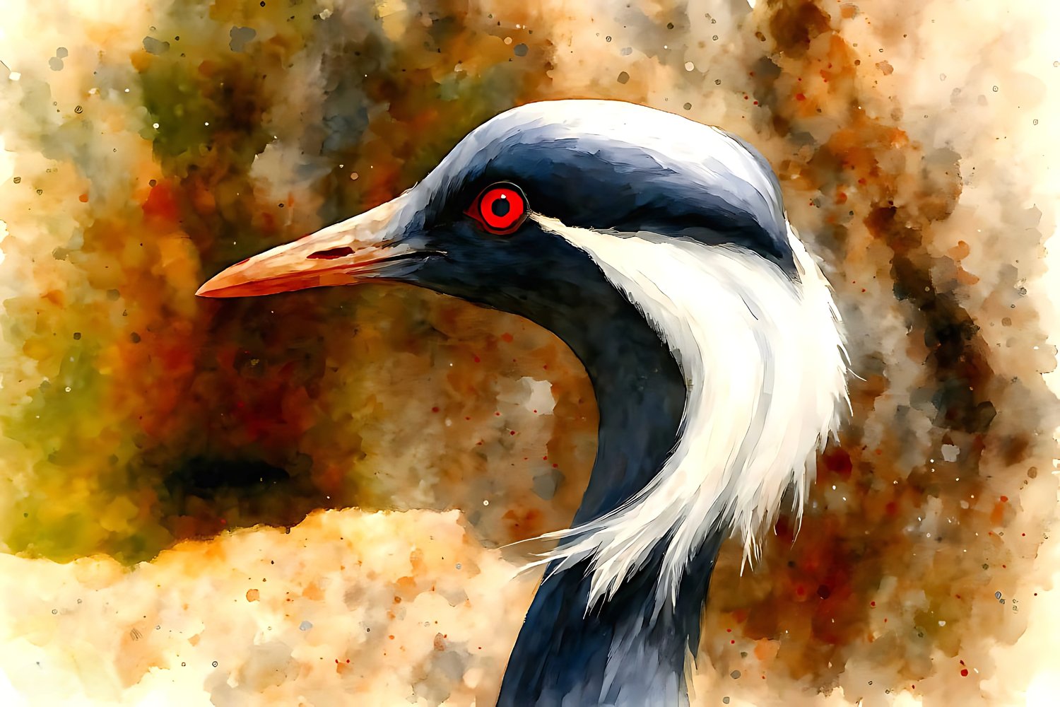 animal illustration, artistic nature, bird art, bird in nature, bird in wild, bird portrait, blue gray bird, crane close-up, crane symbolism, crane watercolor, detailed bird, digital art, elegant crane, fine art print, forest art, google images, high reso