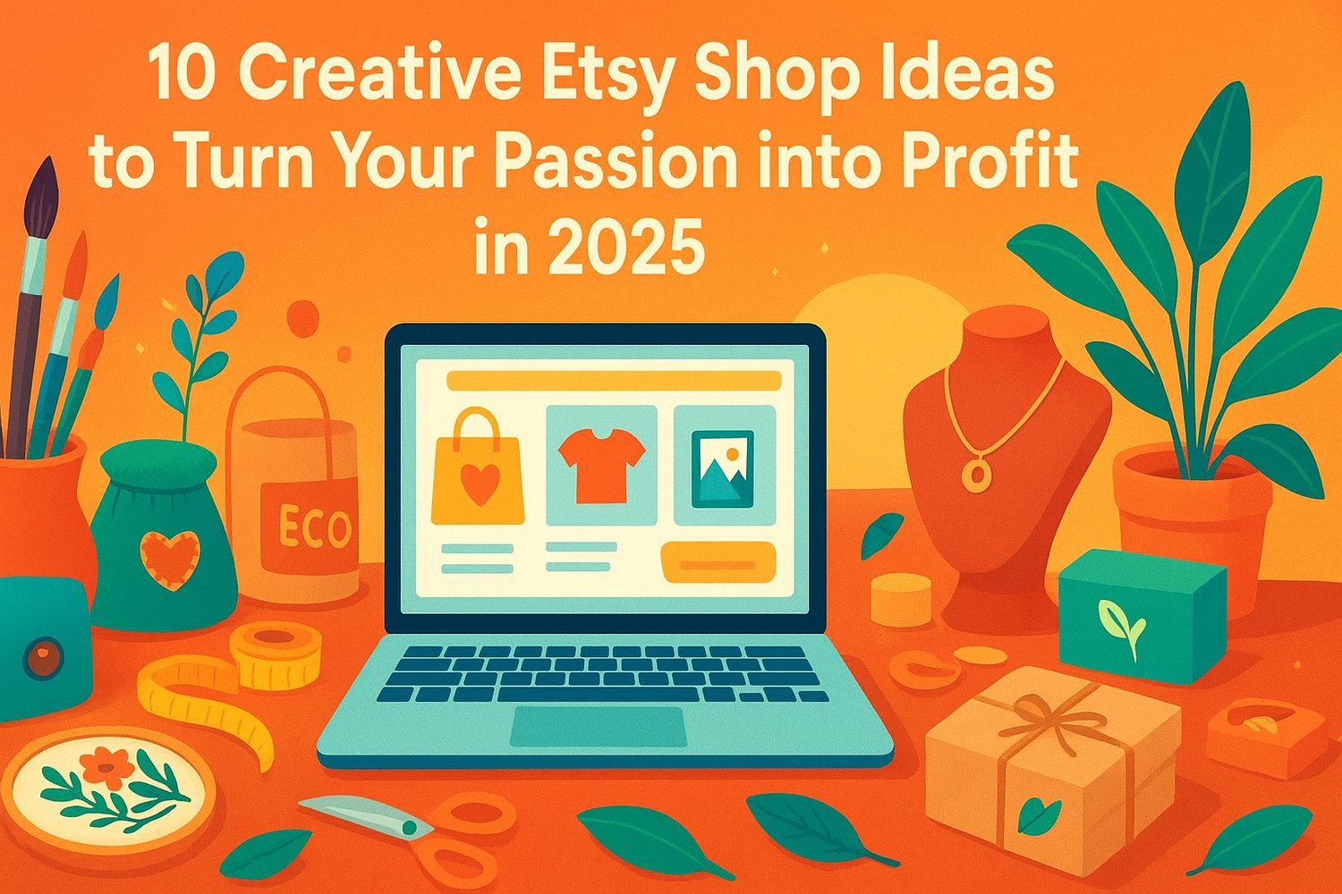 Creative Etsy shop ideas 2025 to turn hobbies and passion into profitable handmade, vintage, and digital products.