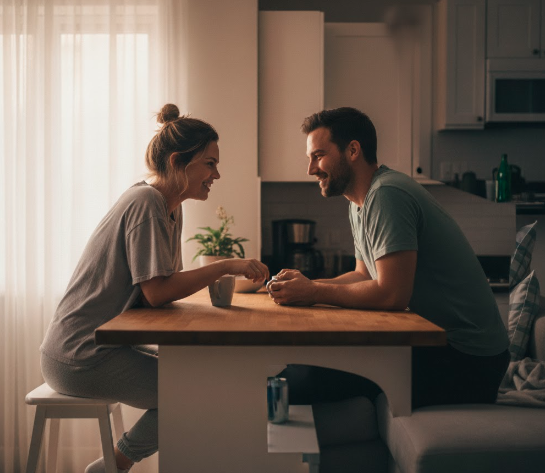 physical touch, non-sexual touch, intimacy exercises, bring back affection, reconnect with spouse, awkwardness, marriage, relationship advice, micro-intimacy, emotional intimacy.