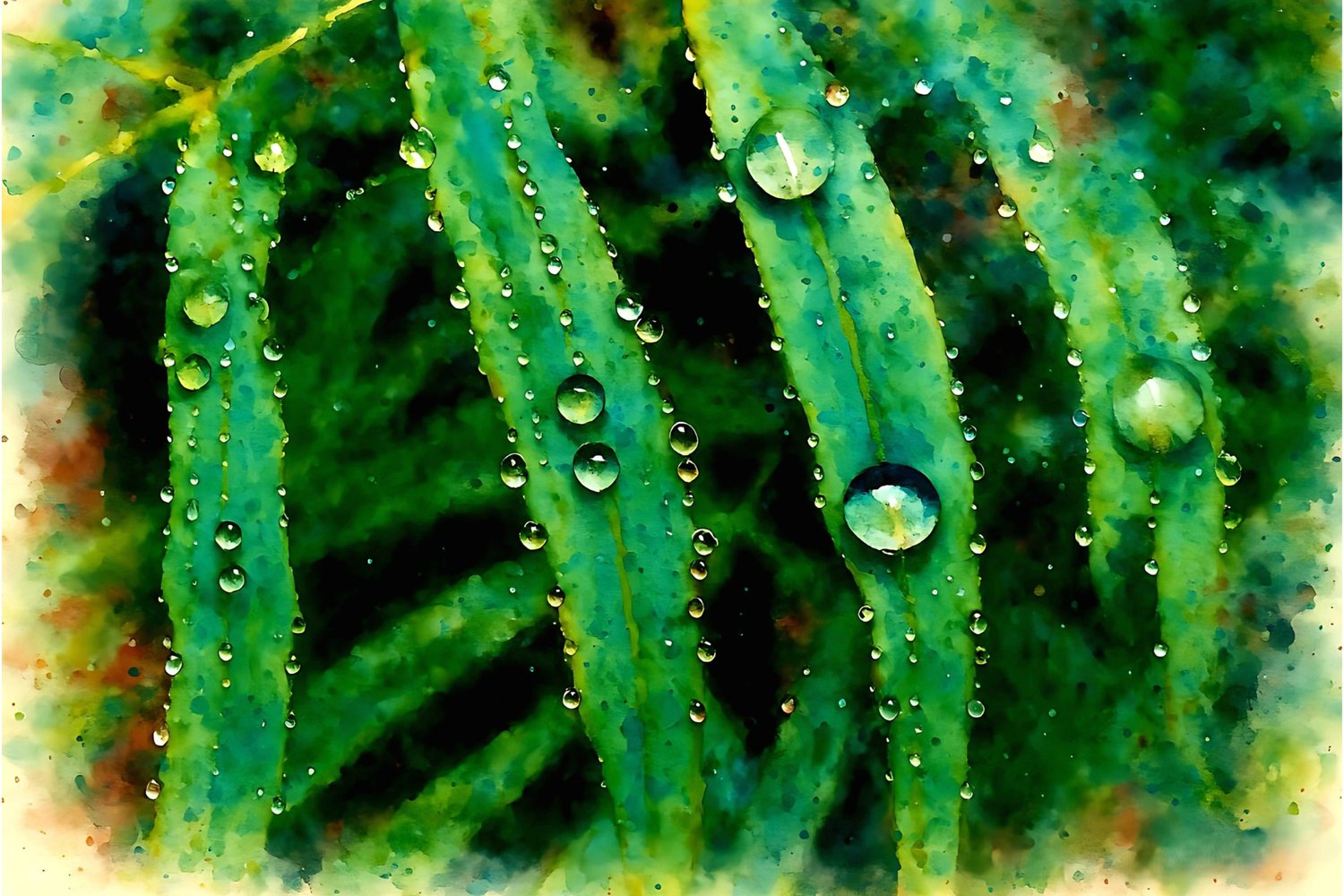 artistic illustration, botanical illustration, cactus art, commercial use, desert plant, dew drops, digital watercolor, fine art print, high resolution, home decoration, nature background, nature scene, plant painting, tropical plants, wall decor, water d