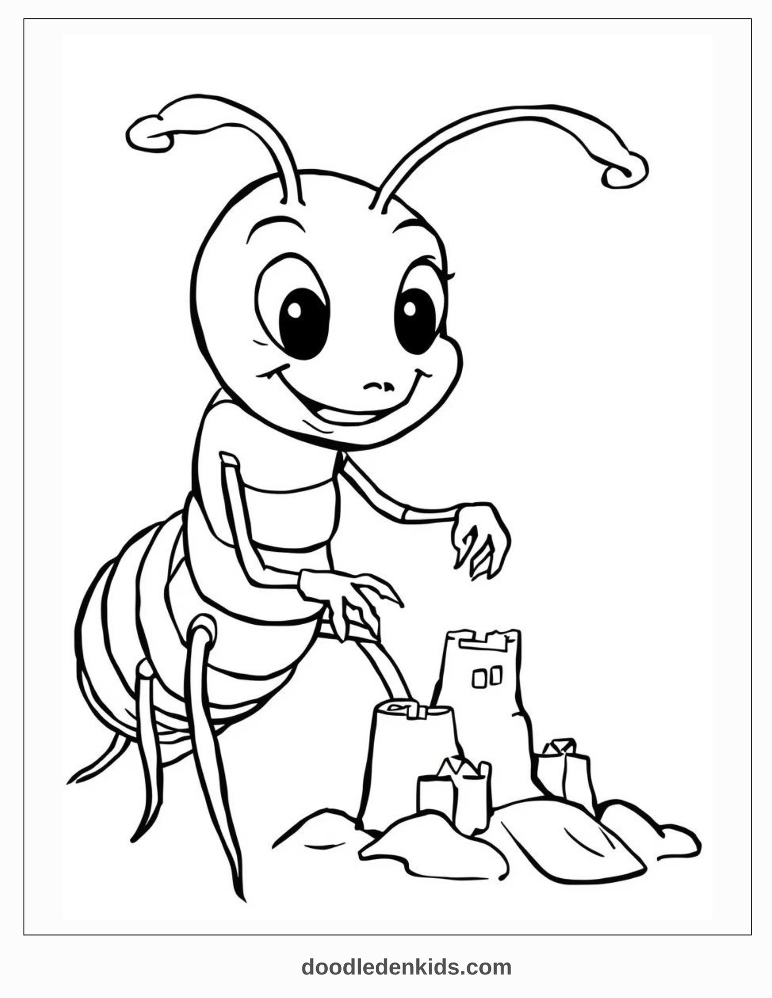 Animal - Insect -W - LISTING - Cheeky Termite Coloring Page – Cute ...