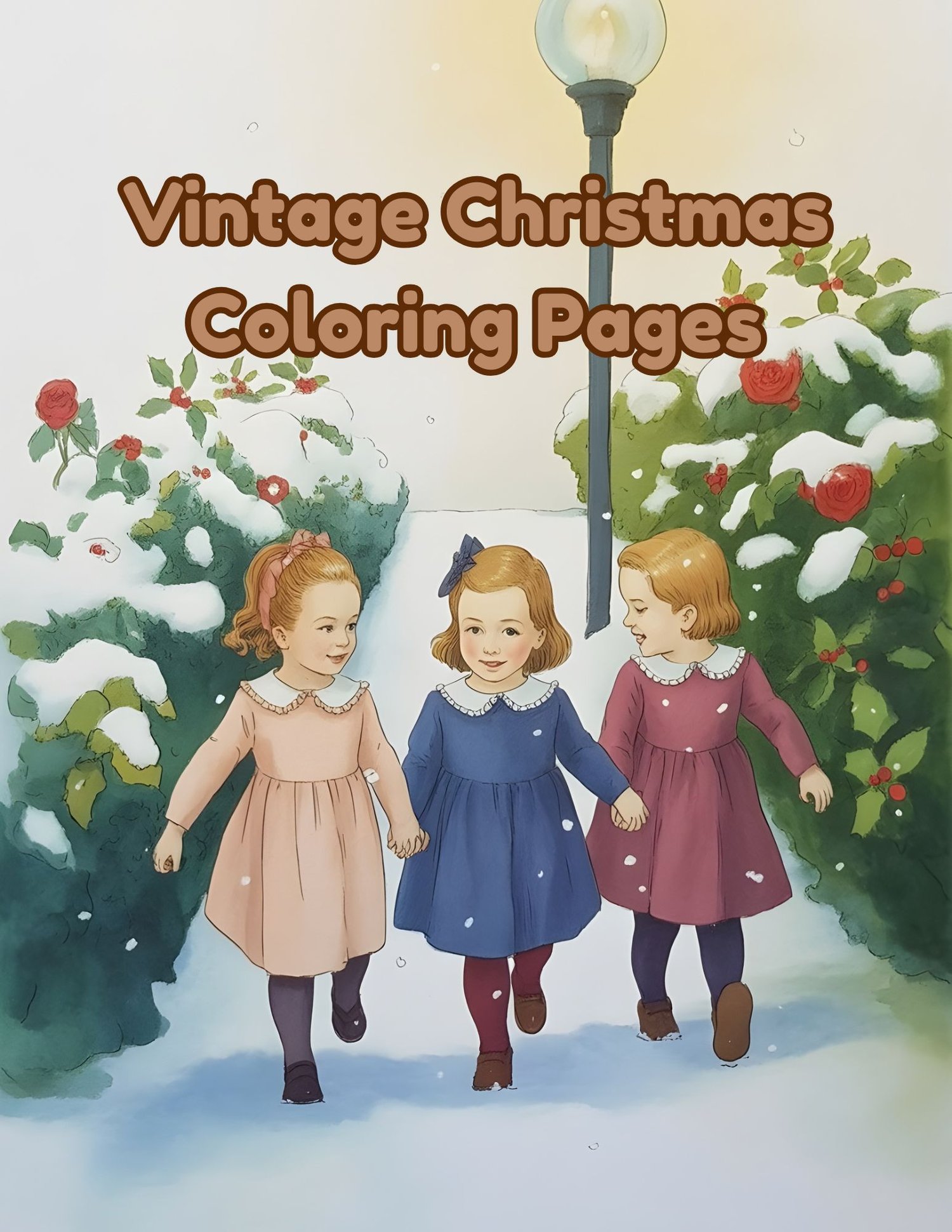 Vintage Christmas Coloring Pages | 5-Page Printable Bundle | Cozy ...