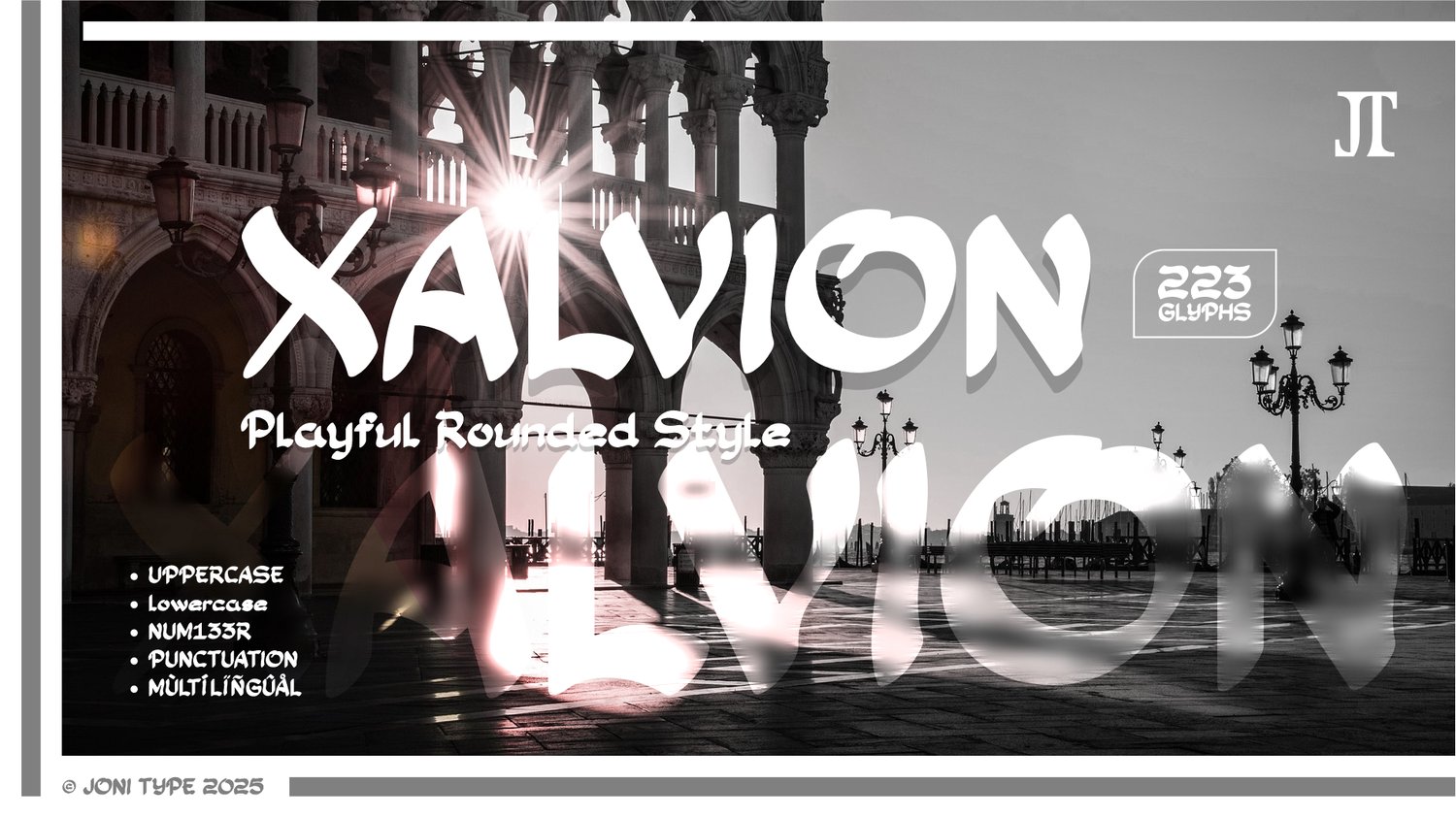 xalvion font, playful rounded typeface, bold display font, smooth curves font, creative typography