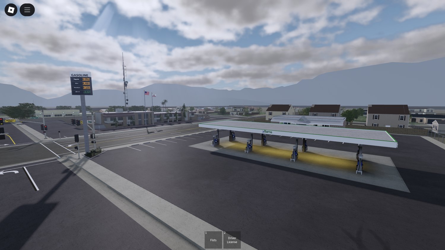 Street view of Beaumont California Roblox roleplay town