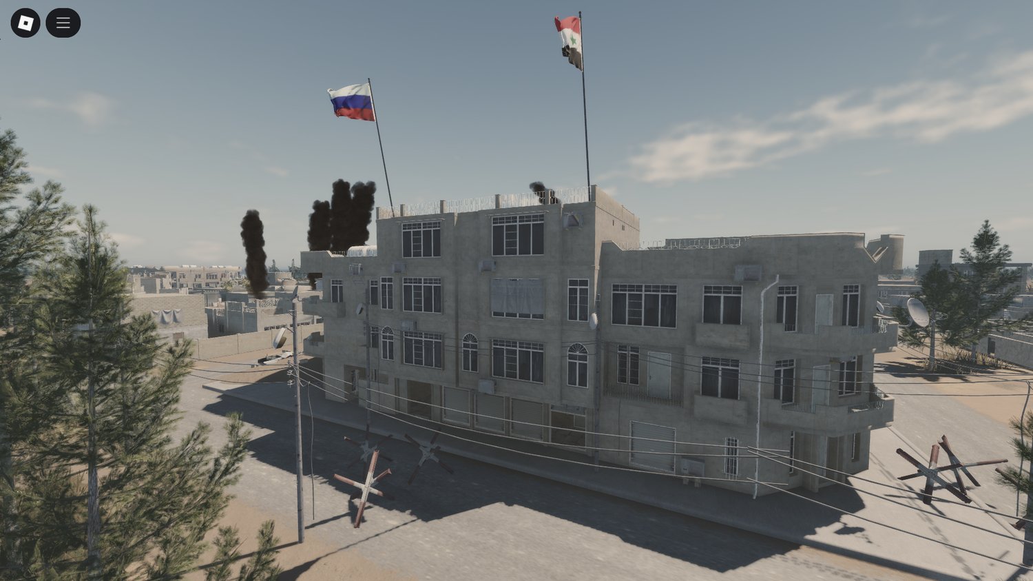 Street view of Roblox Idlib Syria city environment