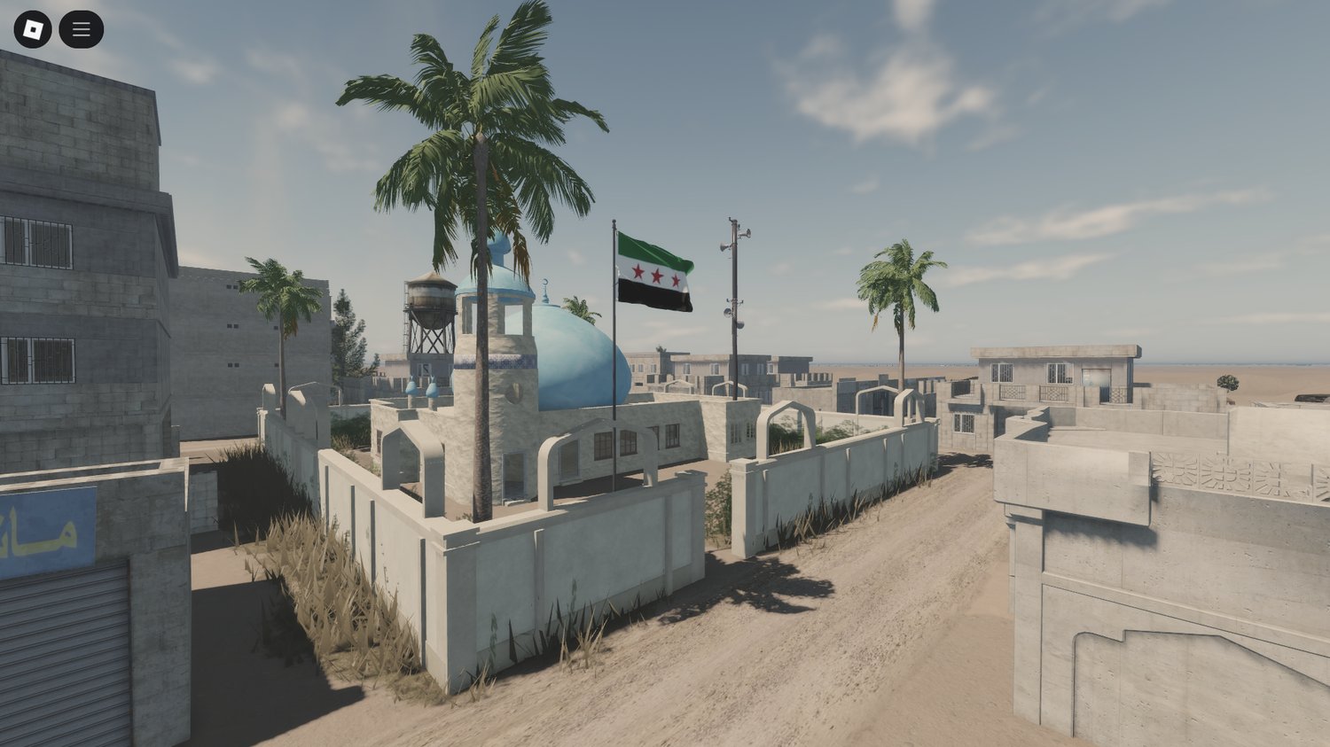 Realistic lighting and atmosphere in Roblox Idlib map