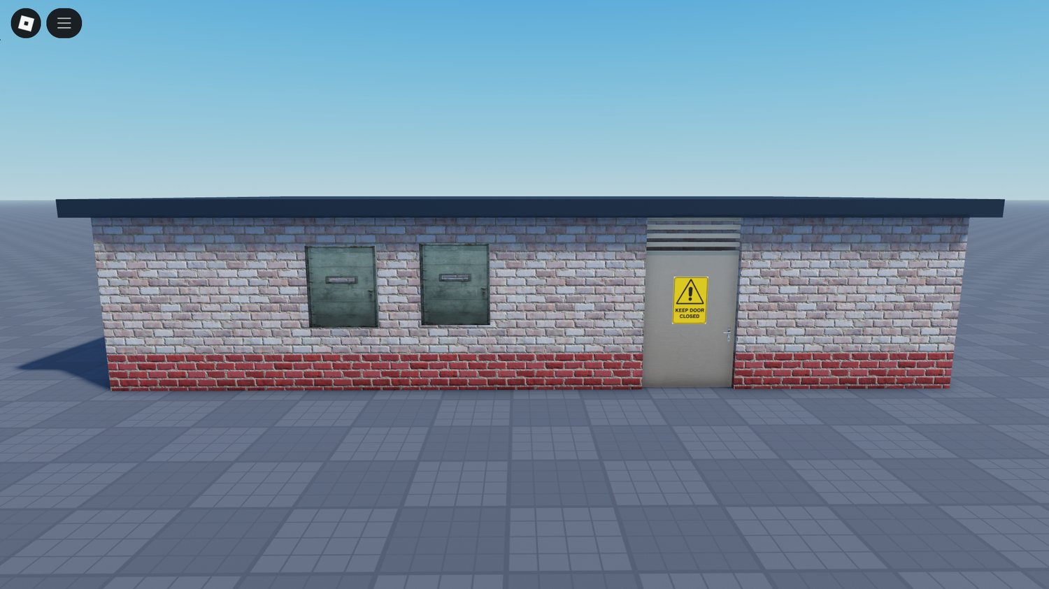 Roblox electrical booth model with panels and structure