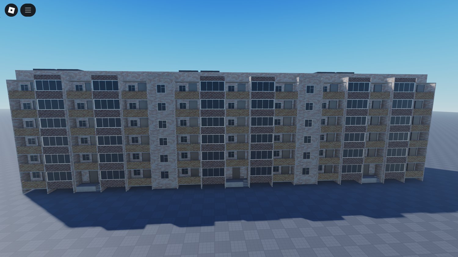 Roblox apartments building model exterior view
