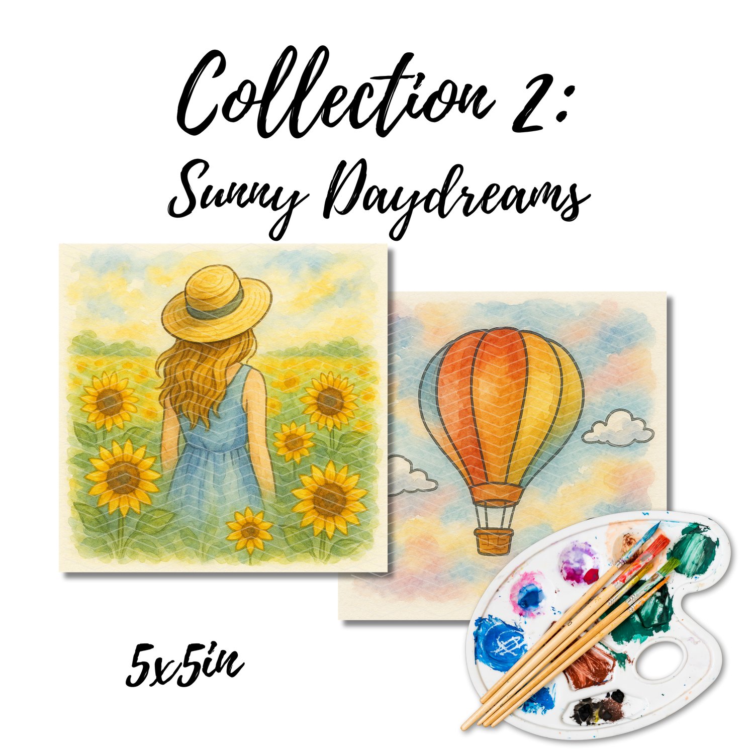 Sunny watercolor ACEO art card – Sunny Daydreams mini print on cardstock