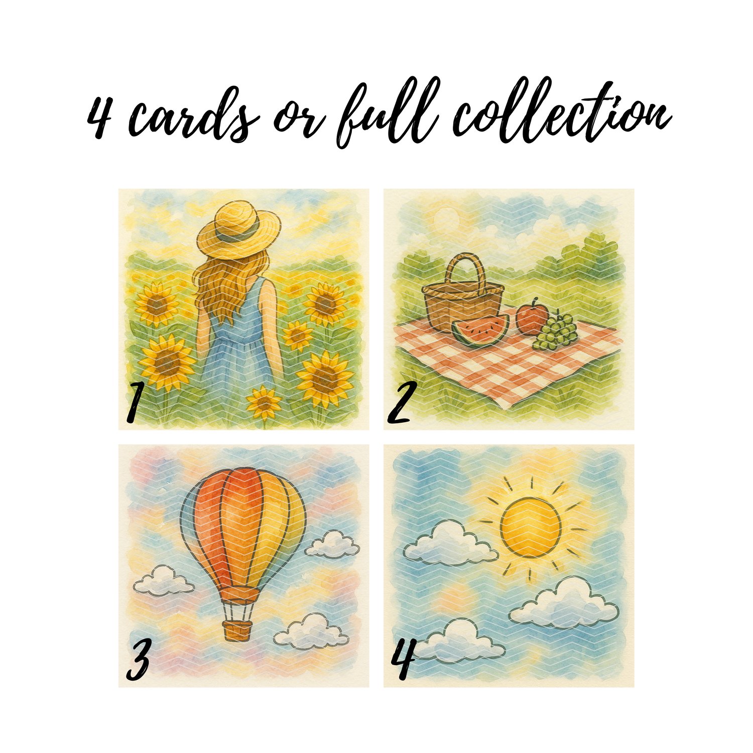 Sunny watercolor ACEO art card – Sunny Daydreams mini print on cardstock
